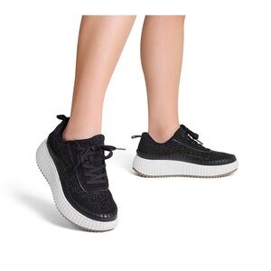 [Arch] Tweed-Effect Platform Fashion Sneakers 8.5